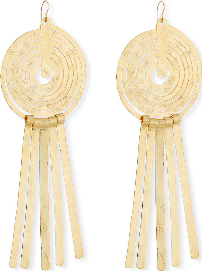 Devon Leigh Swirl Spike Drop Earrings