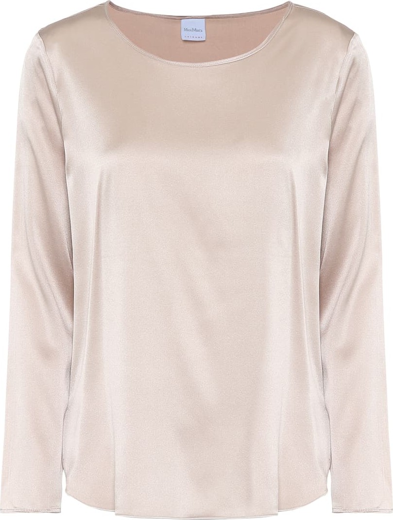 Max Mara Leisure Moldava stretch silk-satin top
