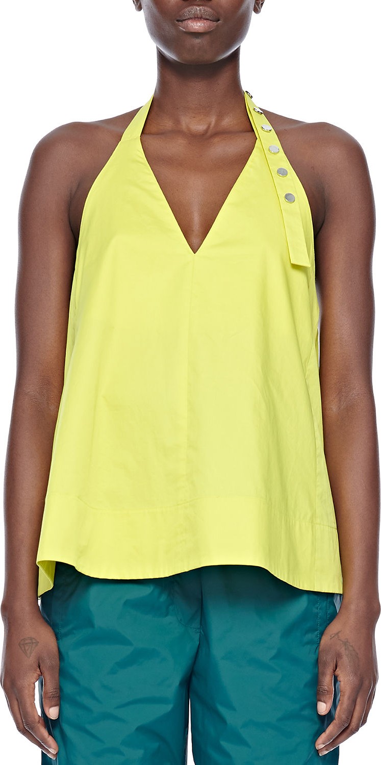 Tibi Tech Poplin Halter Top