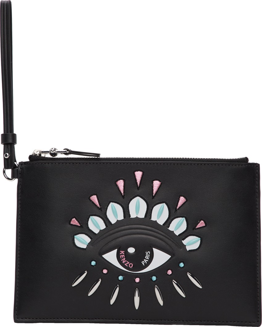 KENZO Black Small Kontact Pouch