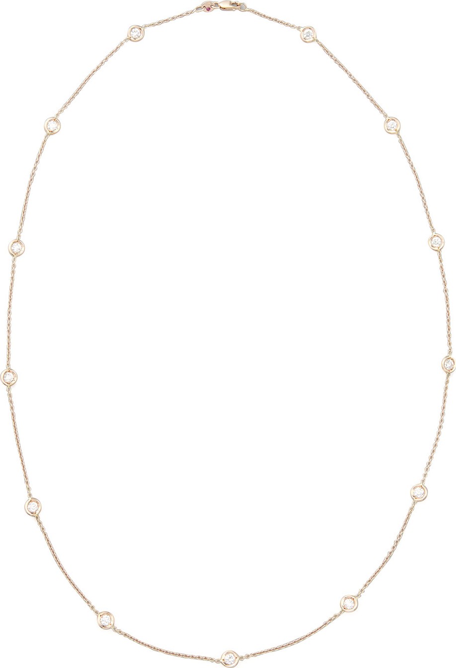 Roberto Coin 24" Rose Gold Diamond Station Necklace, 2.6ct