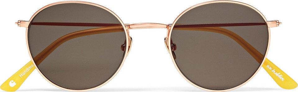 Sun Buddies + Carhartt WIP Round-Frame Rose Gold-Tone Sunglasses