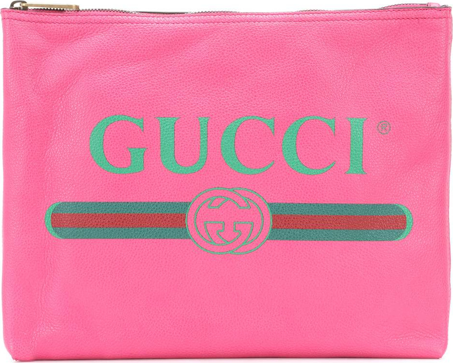 Gucci Printed leather clutch