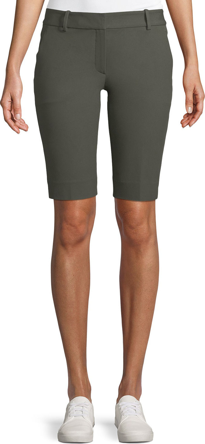 Theory Basic Pull-On Approach Twill Bermuda Shorts