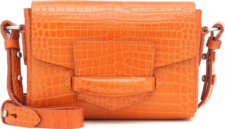 Dries Van Noten Embossed leather shoulder bag
