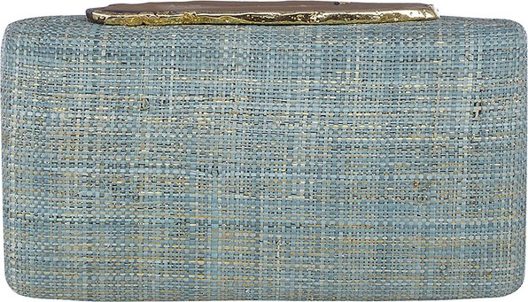 Flora Bella Qatar Raffia Metallic Clutch Bag