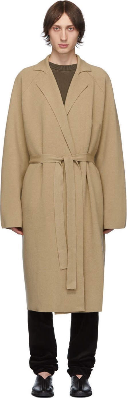Haider Ackermann Beige Knitted Coat