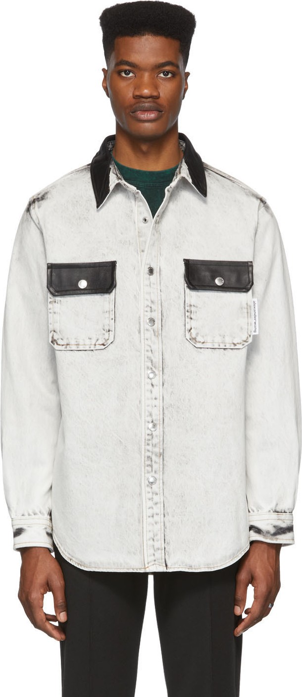 Alexander Wang White Denim Oversize Shirt