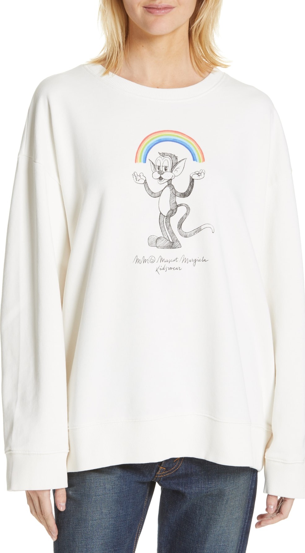 MM6 Maison Margiela Kidswear Mascot Graphic Sweatshirt