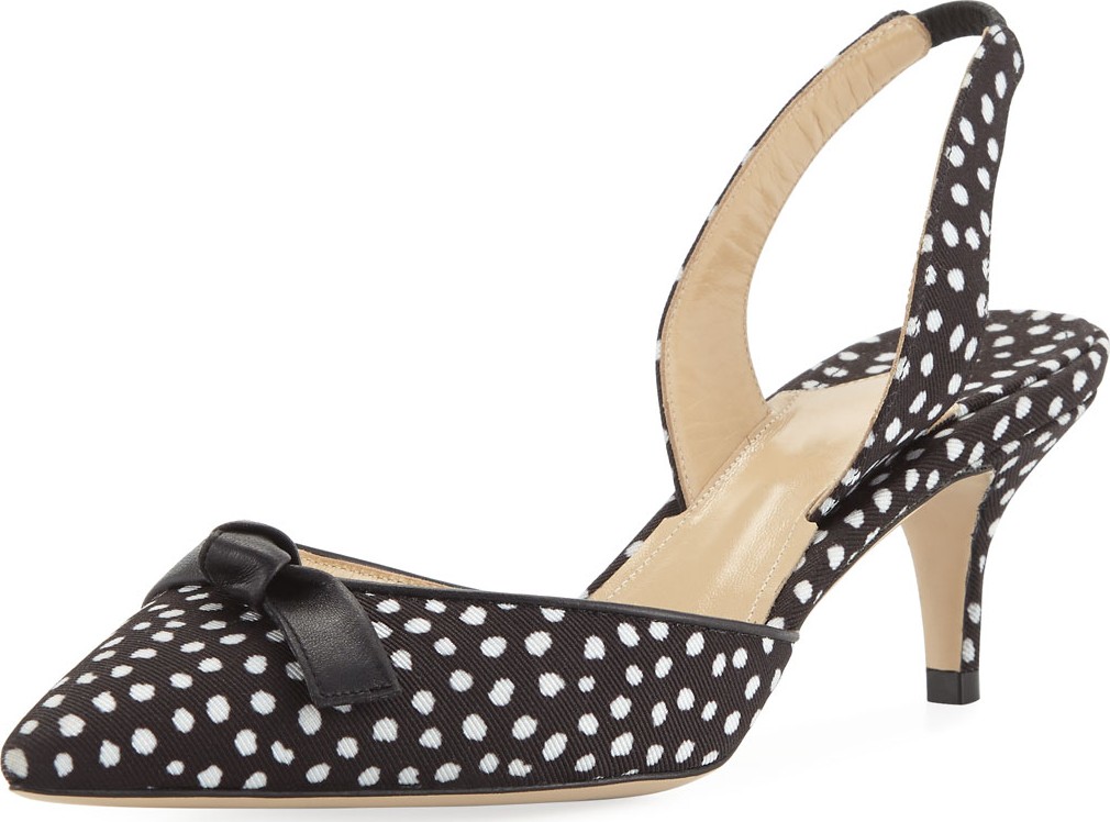Paul Andrew Rhea Dotted Knot Slingback Pumps