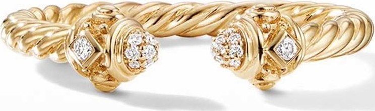 David Yurman Renaissance Ring in 18K Gold with Diamonds