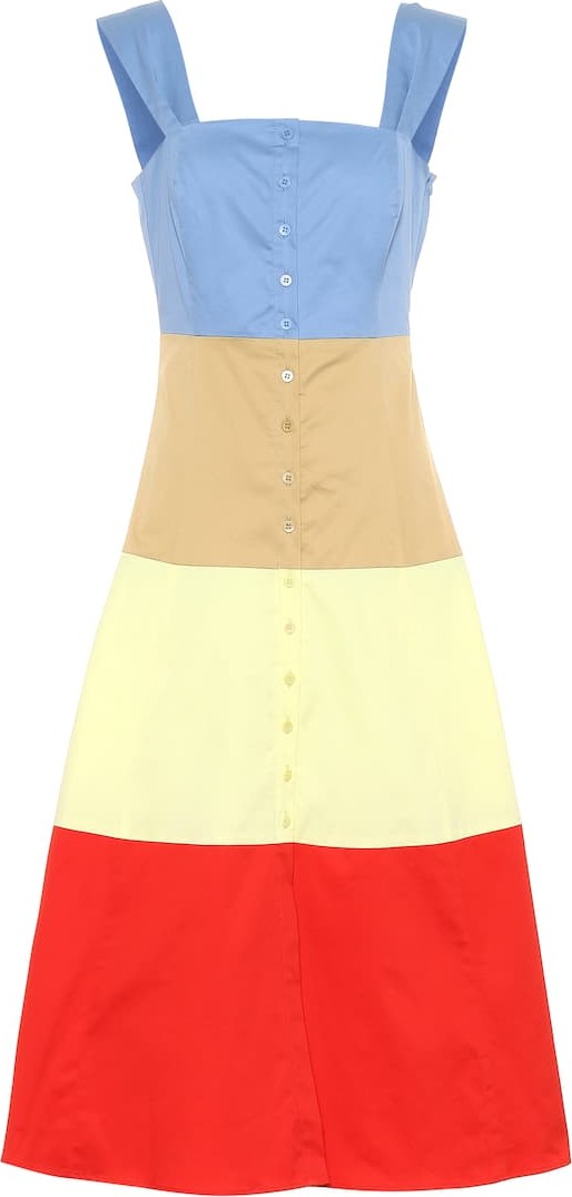 Staud Ariel cotton midi dress