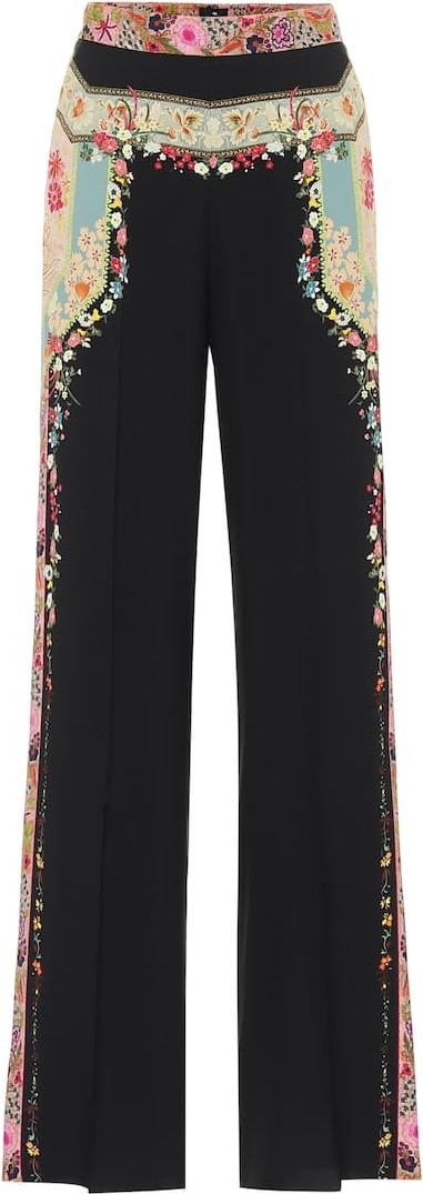 Etro Printed high-rise flared pants