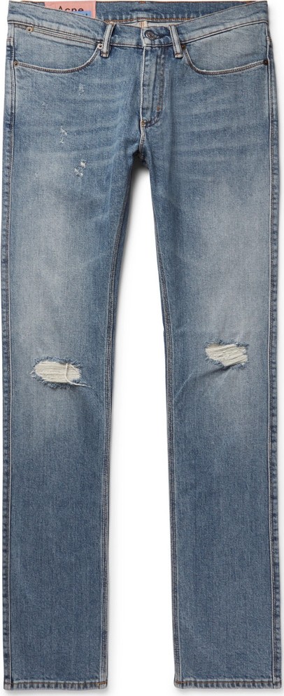 Acne Studios Max Slim-Fit Distressed Denim Jeans