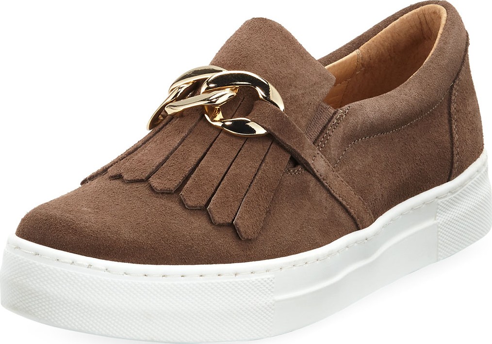 Sesto Meucci Calyce Novel Kiltie Sneakers, Taupe Sesto Meucci Calyce Novel Kiltie Sneakers, Taupe