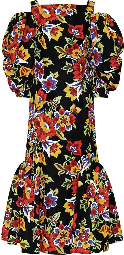 Carolina Herrera Floral cotton and silk dress