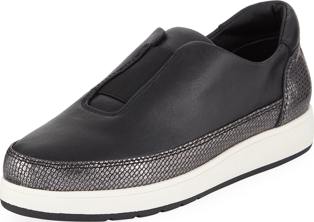 Donald J Pliner Meda Stretch Leather Sneakers