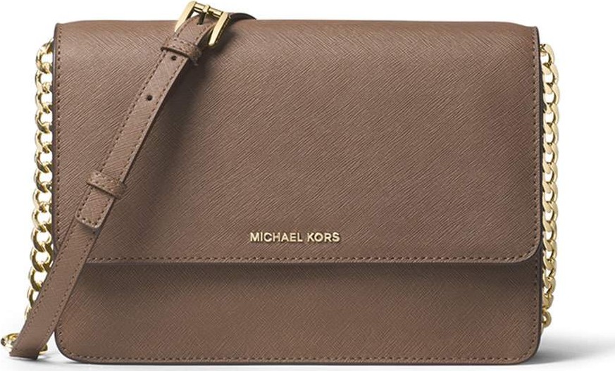 MICHAEL MICHAEL KORS Daniella Large Saffiano Crossbody Bag, Dark Dune