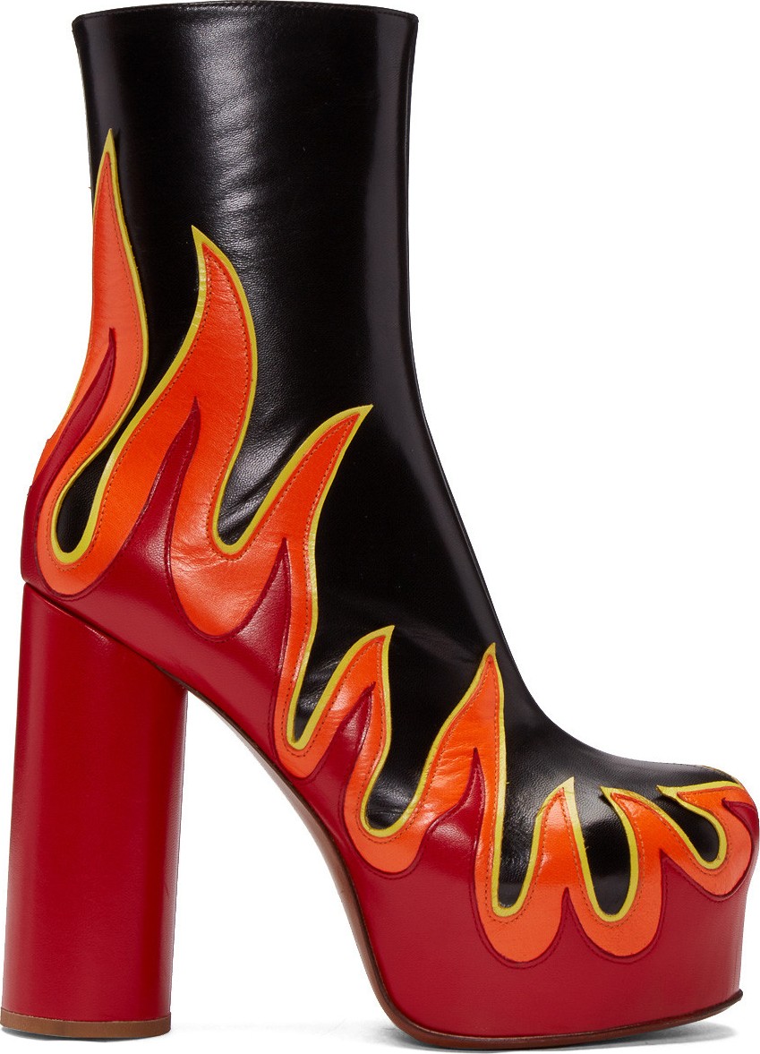 Vetements flame platform boots