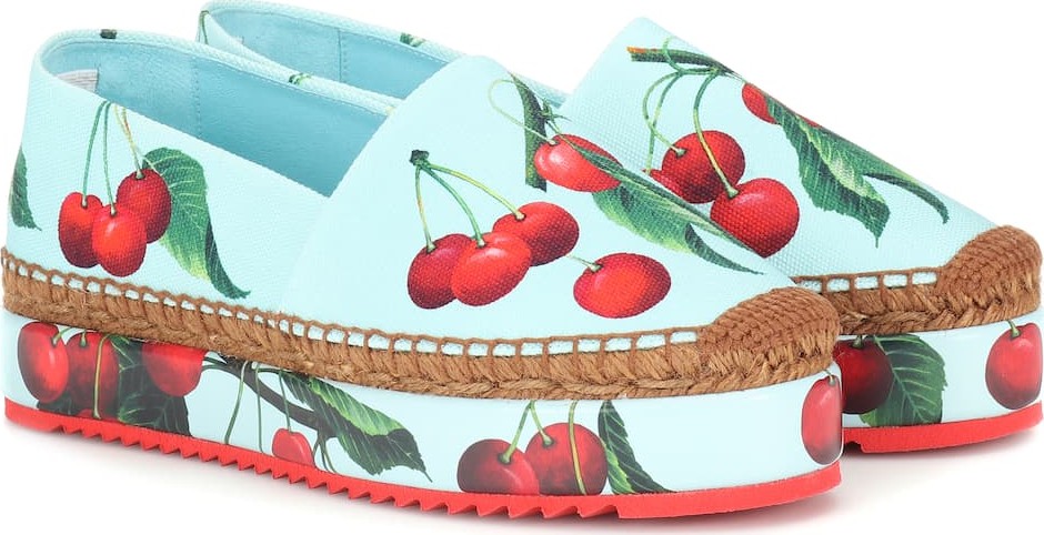 Dolce & Gabbana Exclusive to Mytheresa – cherry printed espadrilles