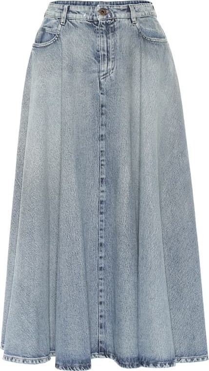 Miu Miu Denim midi skirt