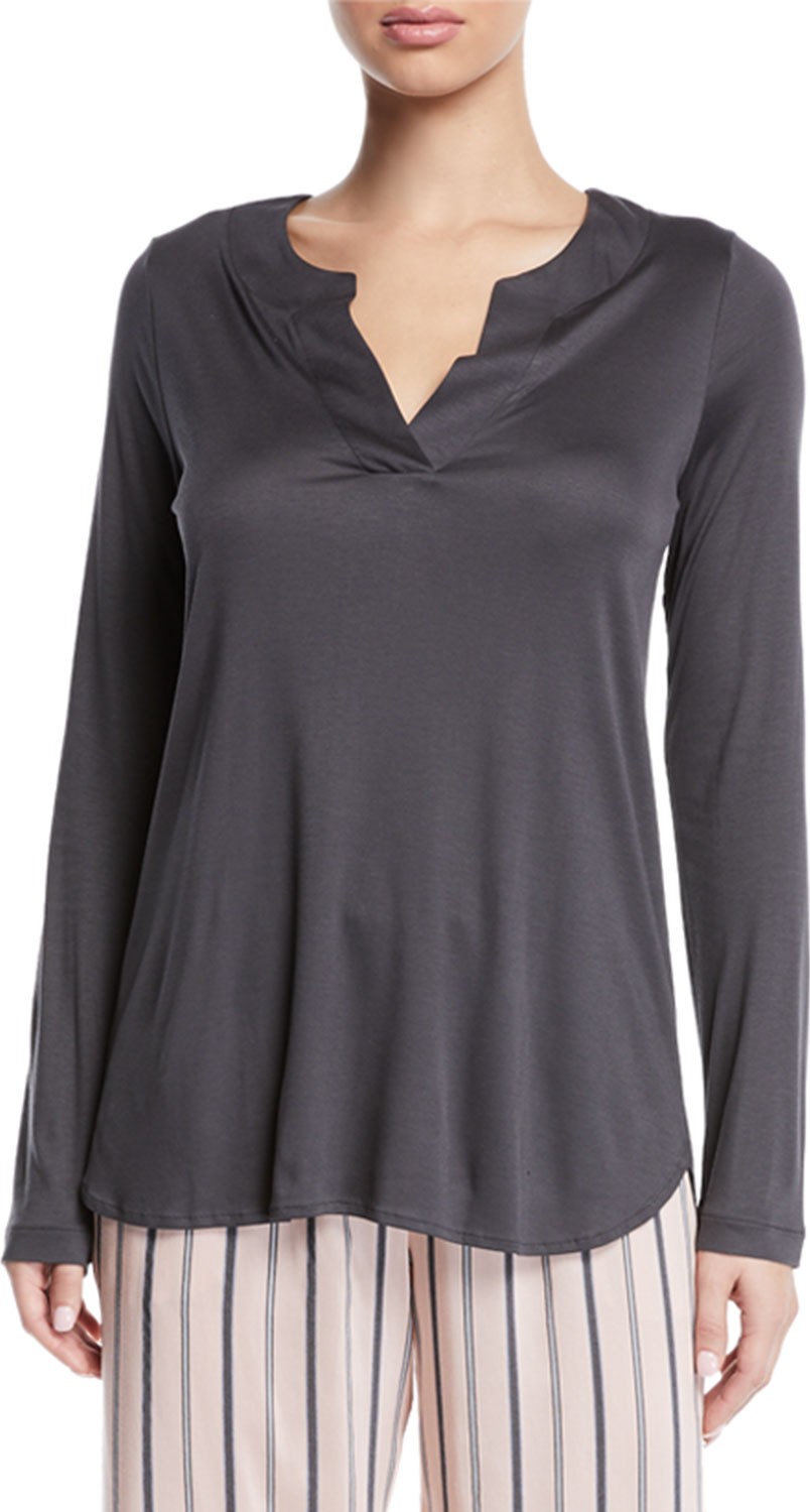 Hanro Malie Long-Sleeve Lounge Shirt