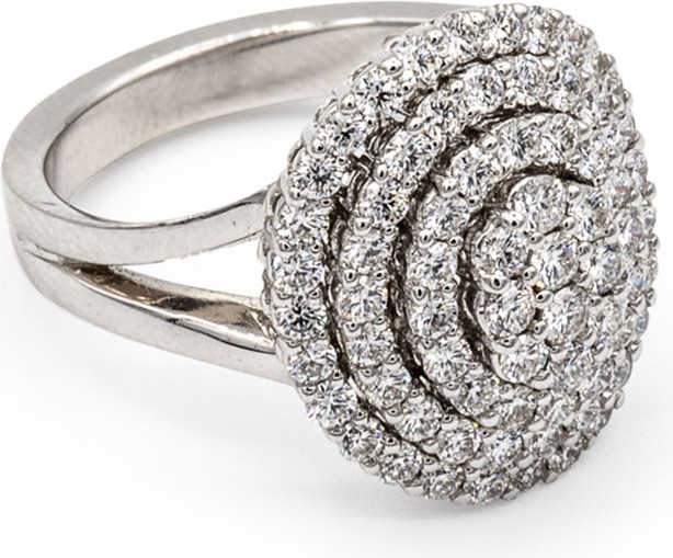 Leo Pizzo Iconic Must Have 18k White Gold Diamond Ring