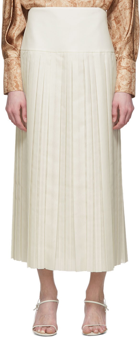 THE ROW White Magdita Skirt