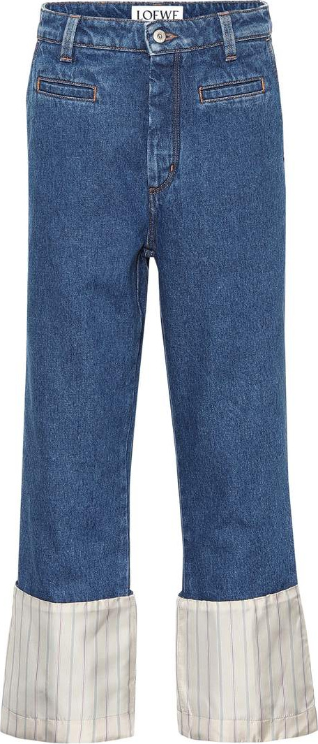 LOEWE Striped-cuff jeans