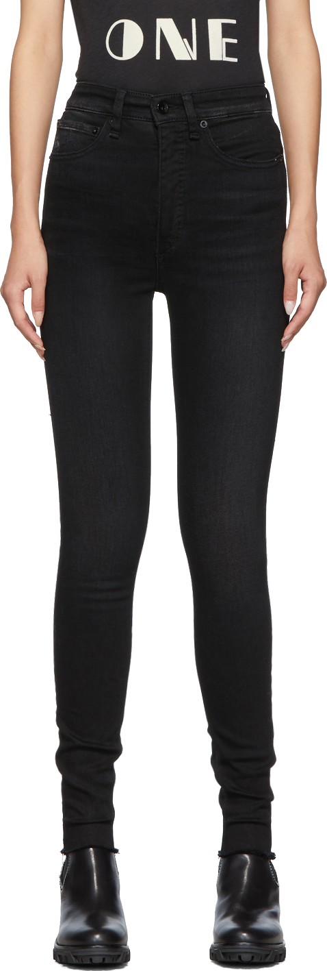 Rag & Bone Black Jane Super High-Rise Skinny Jeans