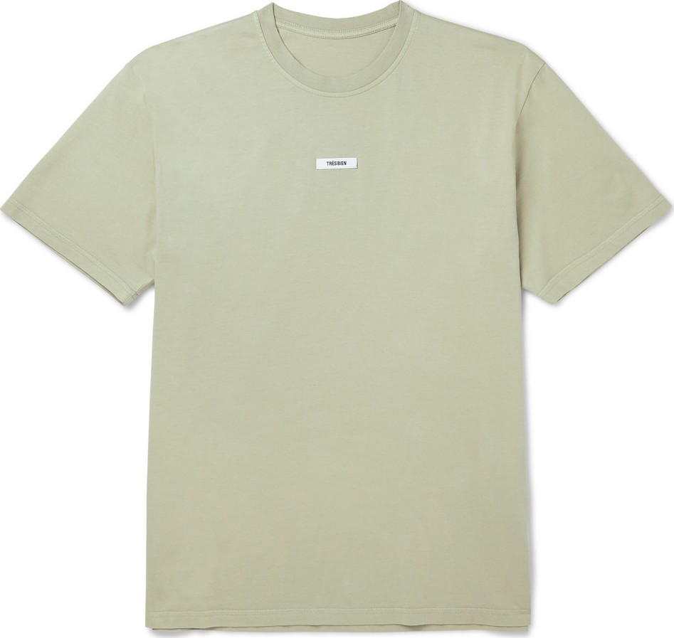 Très Bien Escape Logo-Appliquéd Cotton-Jersey T-Shirt