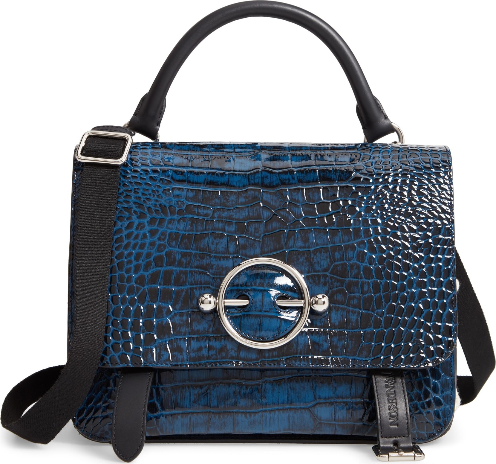 J.W.Anderson Disc Embossed Leather Satchel