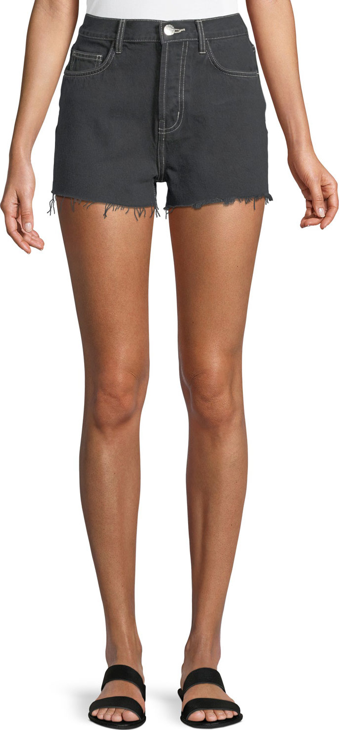 Current/Elliott The Ultra High-Waist Cutoff Shorts with Raw-Edge Hem