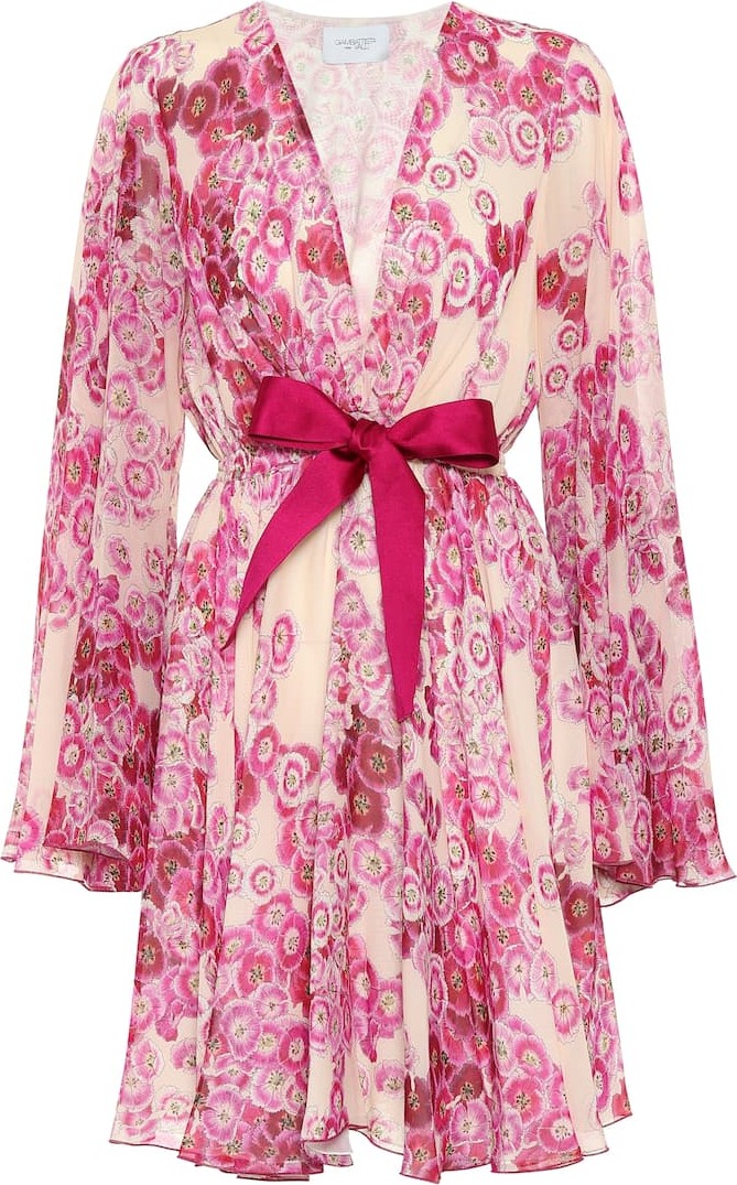 Giambattista Valli Floral silk-georgette minidress