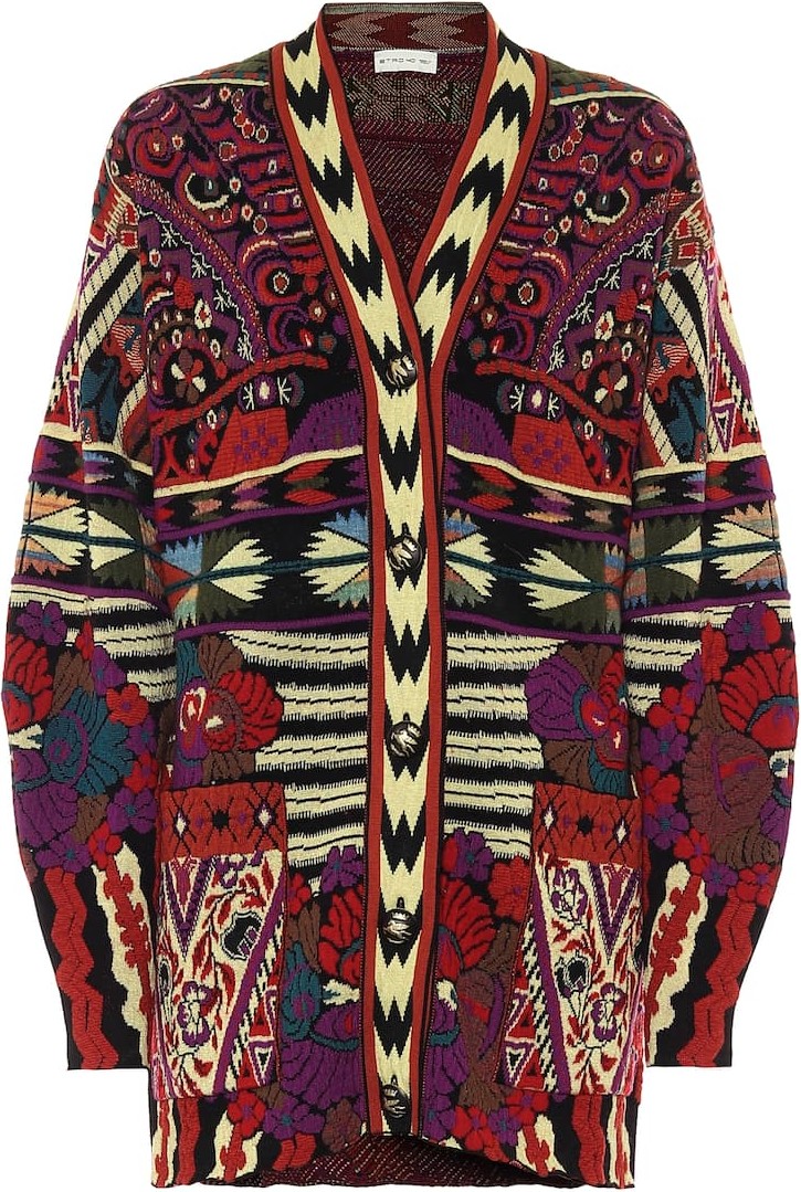 Etro Wool-blend jacquard cardigan