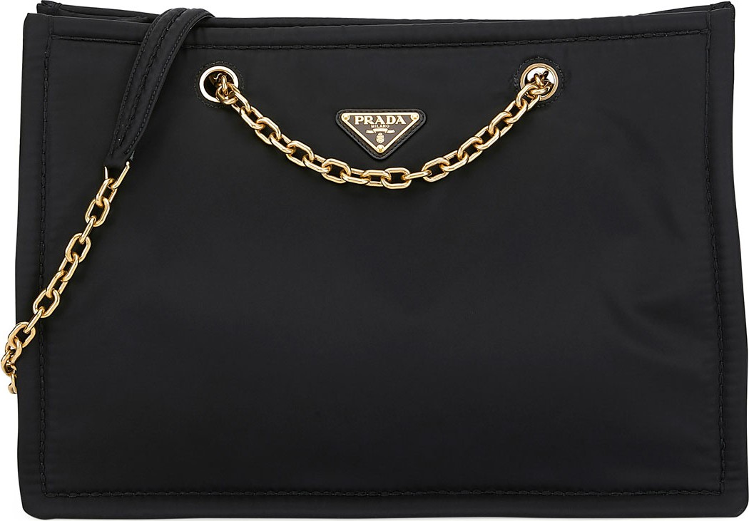 Prada Tessuto Chain Shopper Tote Bag