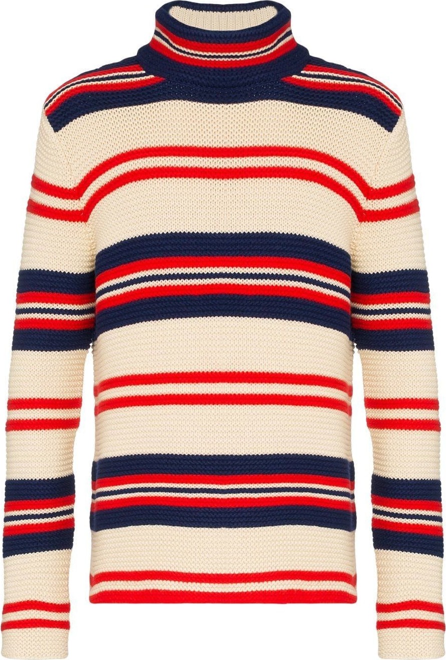 Gucci rear applique striped sweater