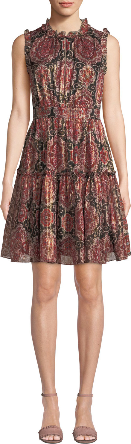 Kate Spade New York medallion metallic mini dress