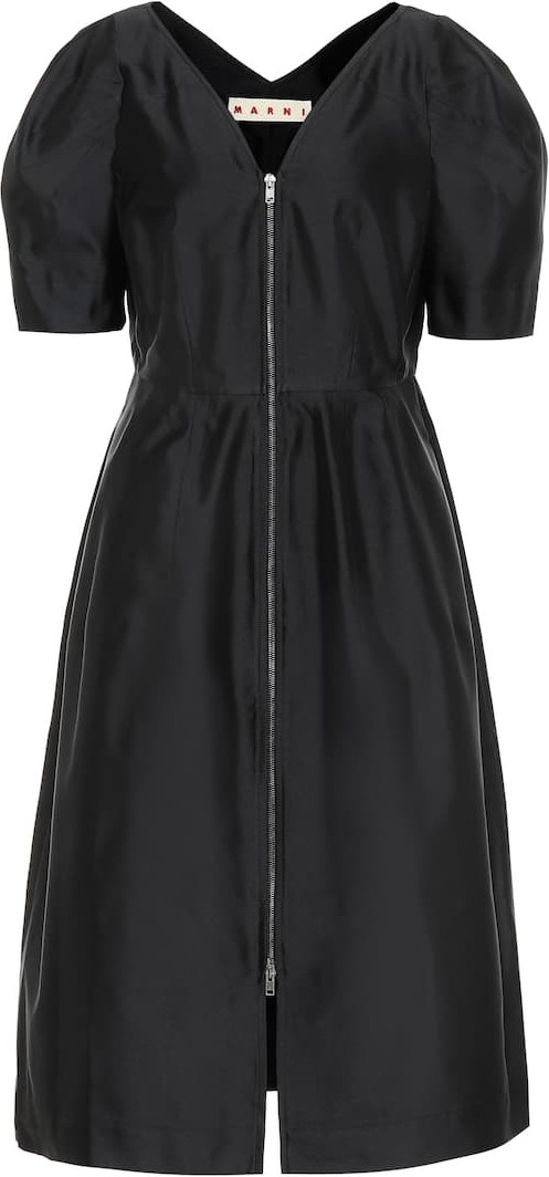 Marni Silk-blend midi dress