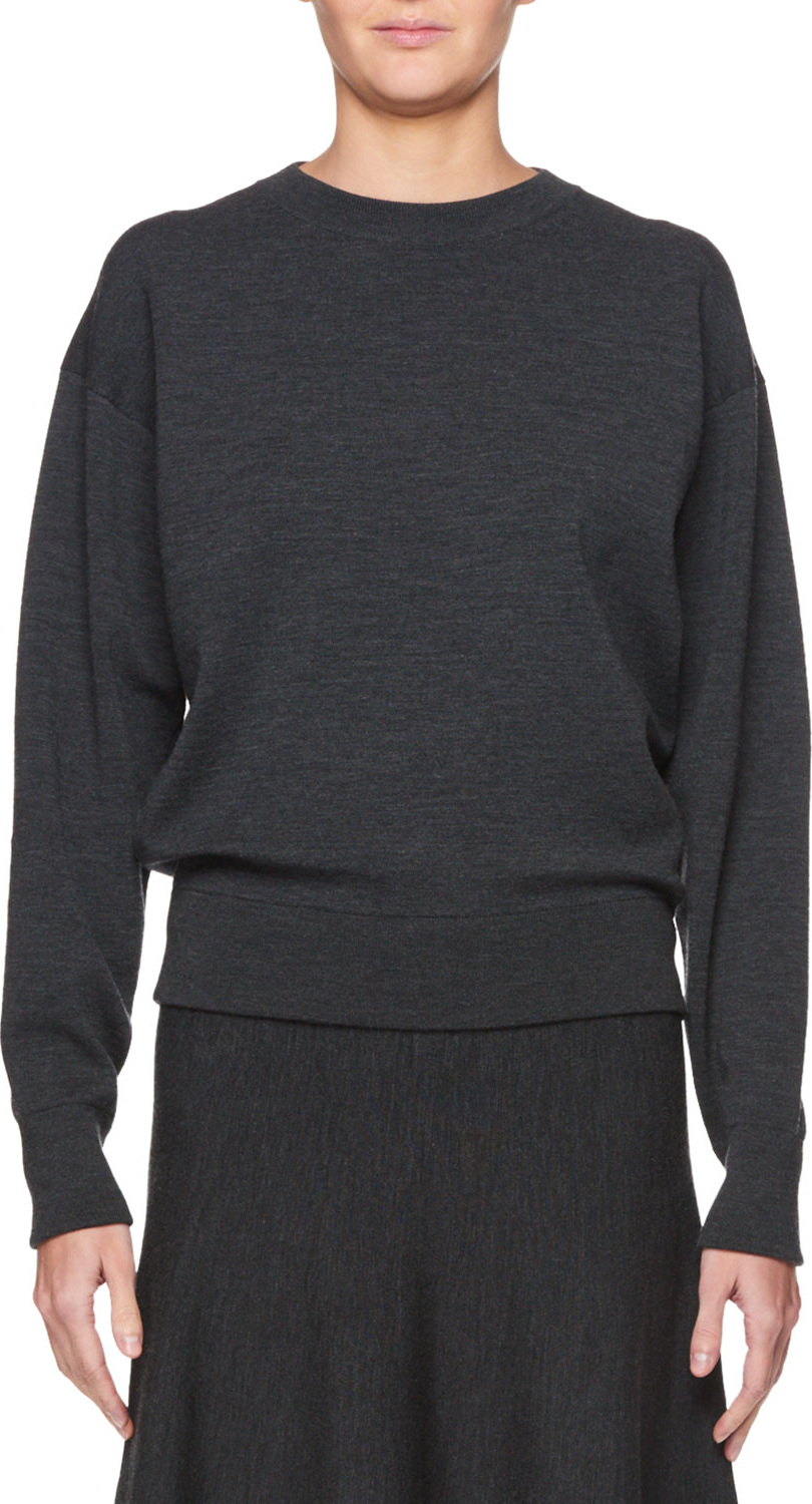THE ROW Rudi Crewneck Long-Sleeve Pullover Knit Sweatshirt