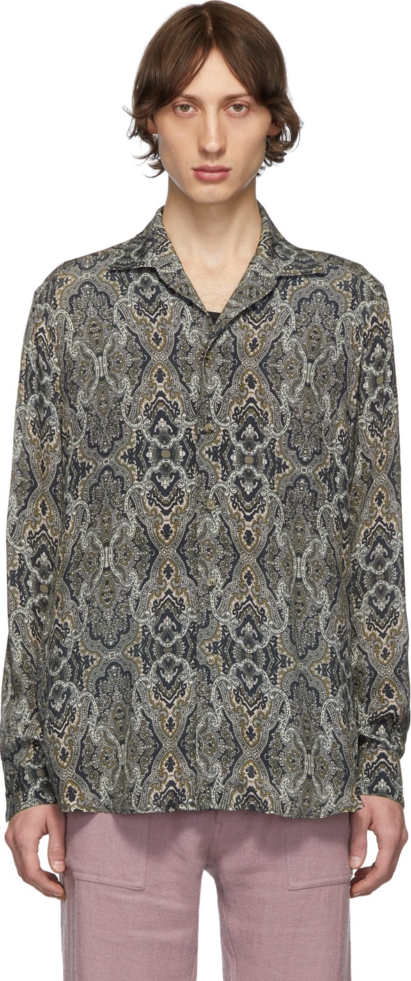 Nanushka Green Paisley Lars Shirt