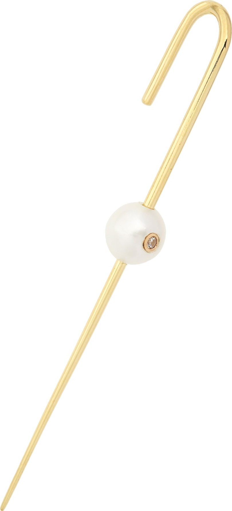 KATKIM Floating Freshwater Pearl & Diamond Ear Pin