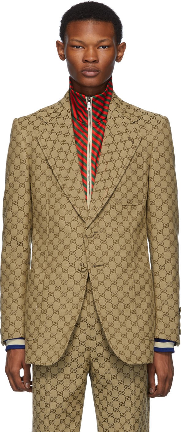 Gucci Beige GG Blazer