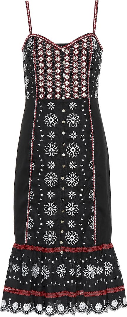 Veronica Beard Giuliana linen floral dress