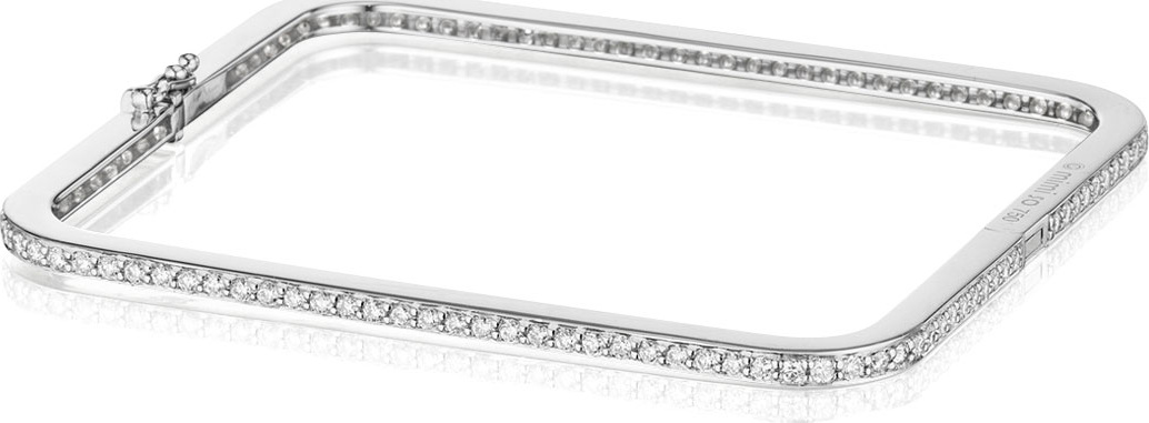 Mimi So Piece 18k White Gold Diamond Bangle