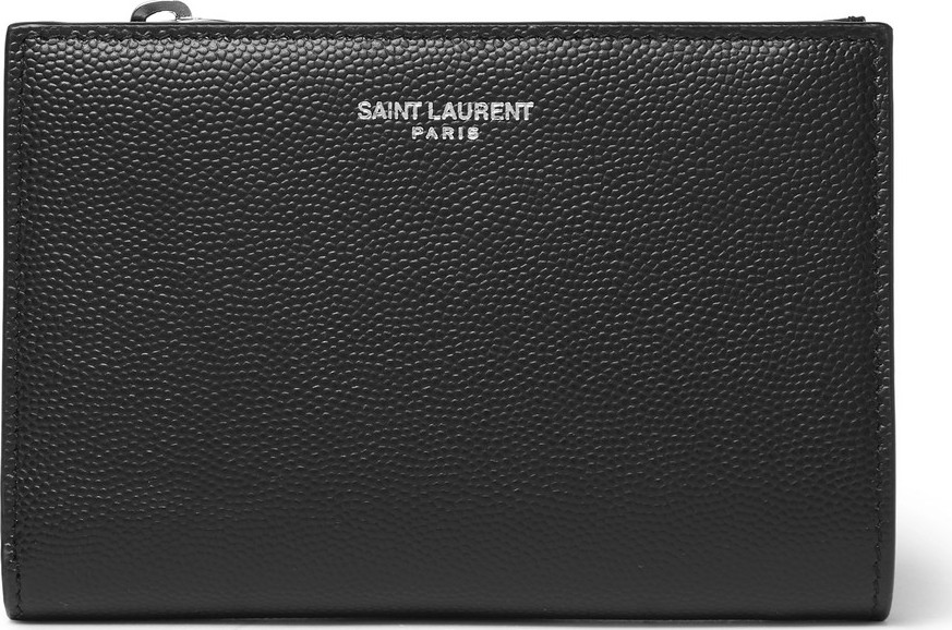 Saint Laurent Pebble-Grain Leather Billfold Wallet