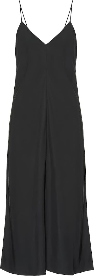 THE ROW Gwen twill slip midi dress