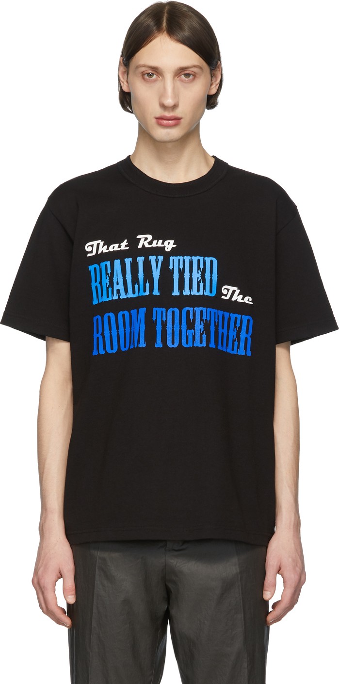 Sacai Black 'The Big Lebowski' T-Shirt Sacai Black 'The Big Lebowski' T-Shirt