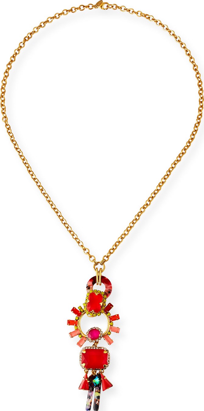 Elizabeth Cole Mabel Linear Pendant Necklace