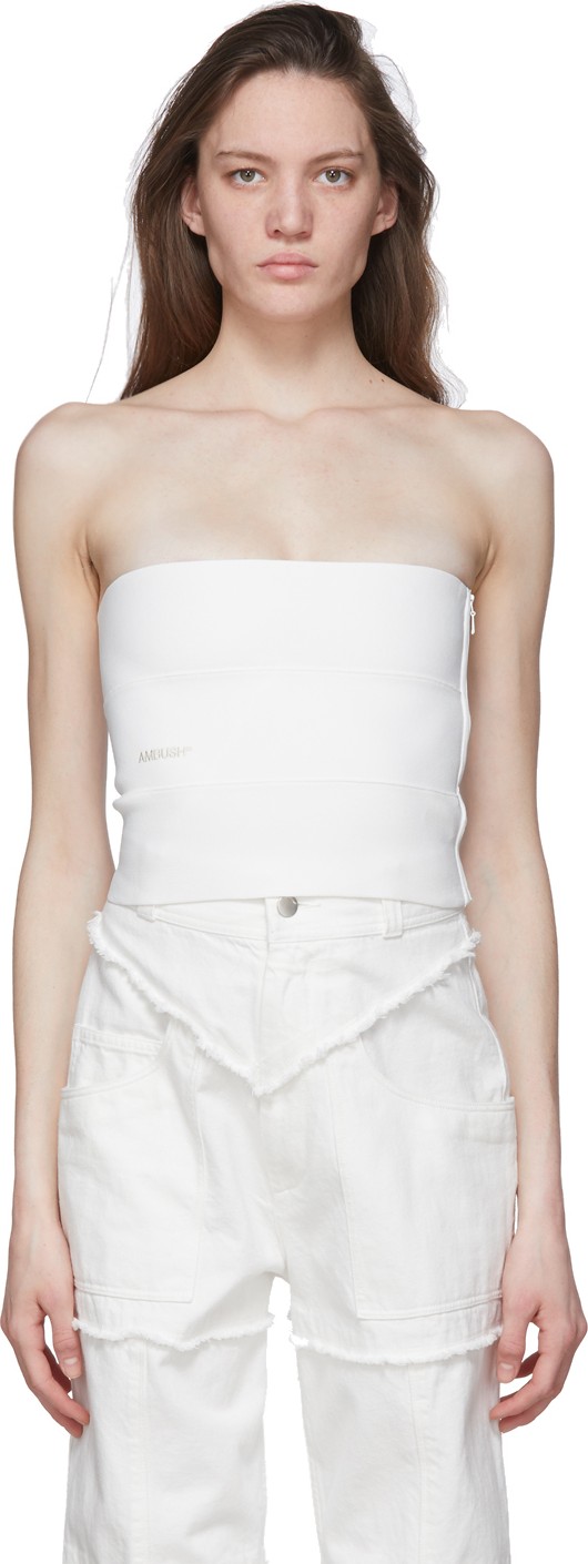 Ambush White Knit Tube Top